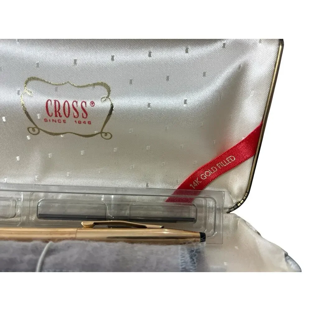 Vintage CROSS 14K Gold Filled Pen & Pencil Set Case Booklet
